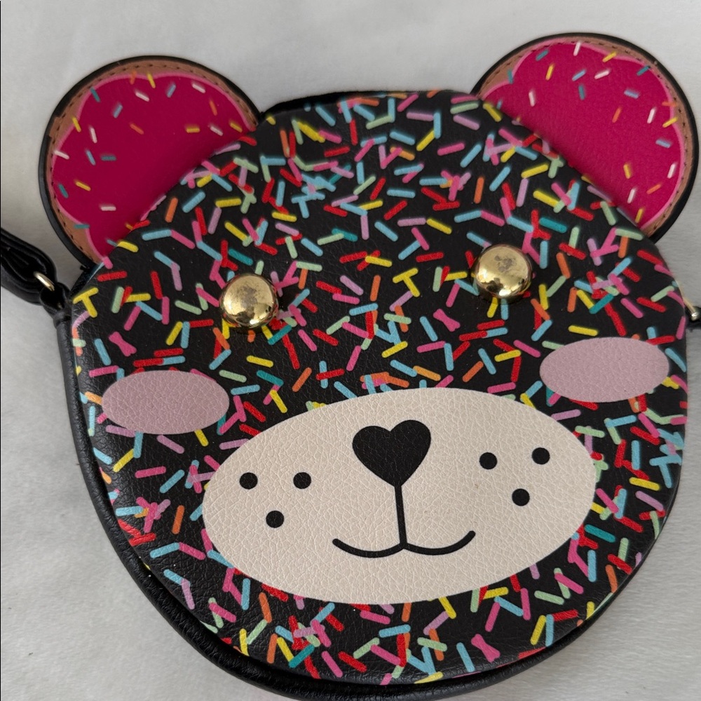 Betsey Johnson Black and Pink Bear Wristlet - Picture 3 of 7